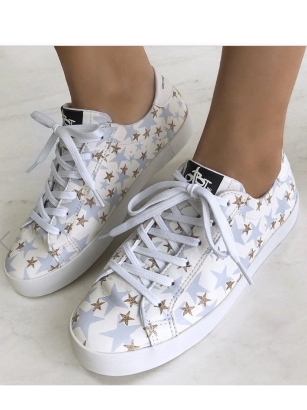 NEW OTBT Court Star Print Sneakers 9M Leather Made In Brazil NWOB